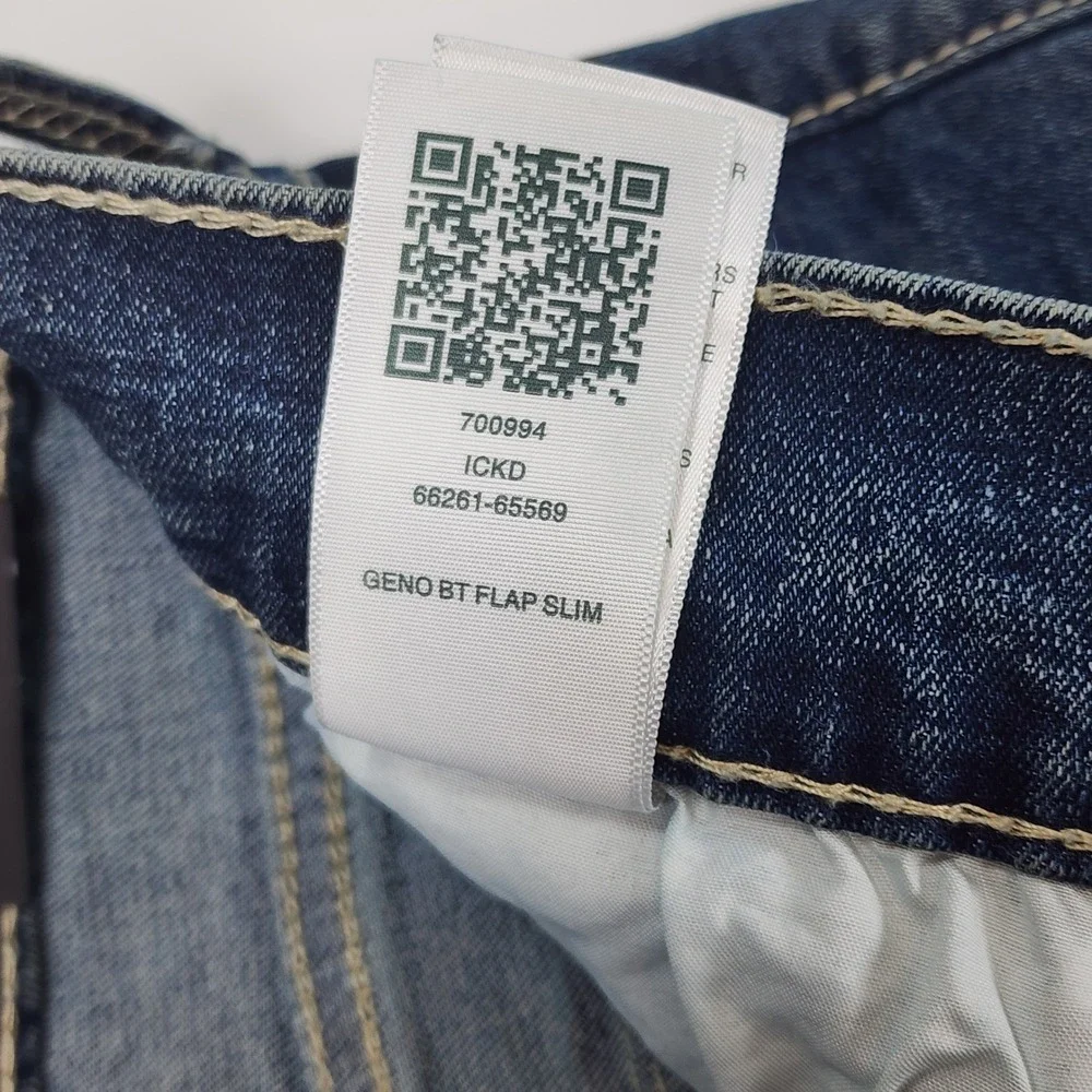 True Religion Geno Men's Jeans Size 34X32 Y2K Streetwear Big Flap NWT